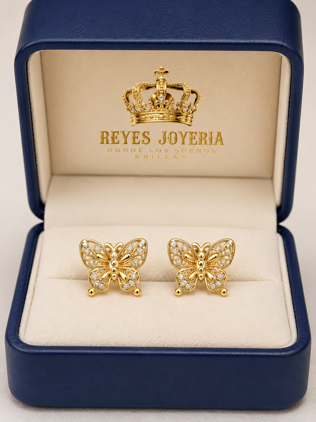 Pendiente de mariposa 14 kt