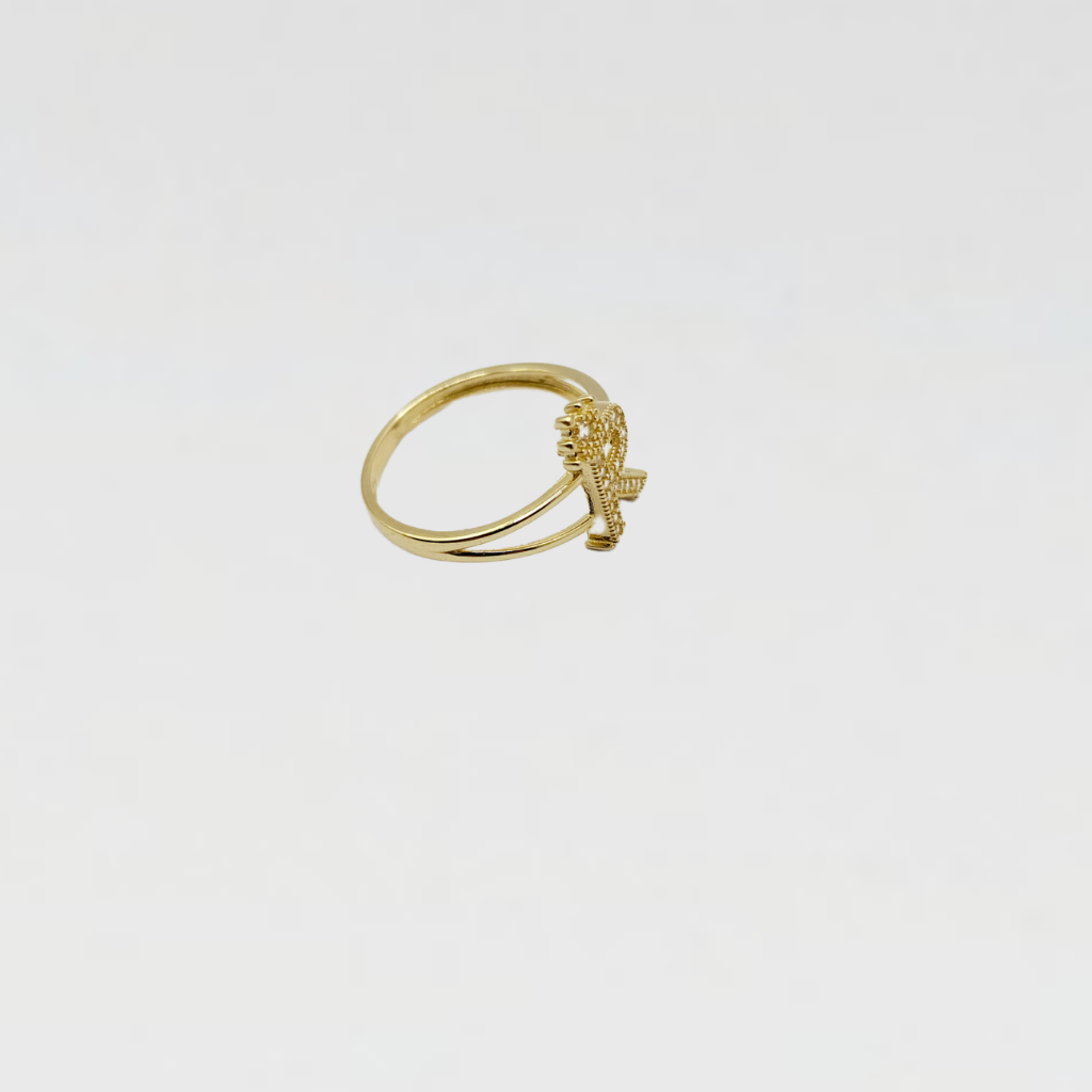 10K Anillo De Mujer Con Iniciales