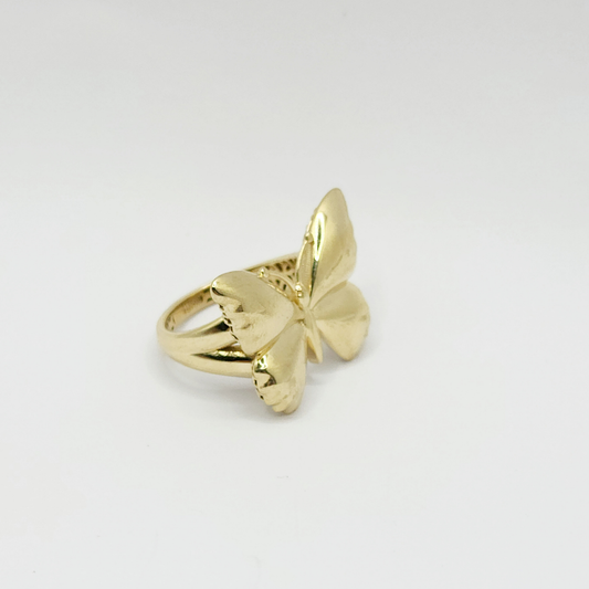10K Anillo De Mujer - Diseño De Mariposa