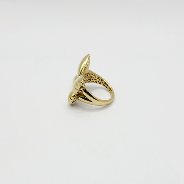 10K Anillo De Mujer - Diseño De Mariposa