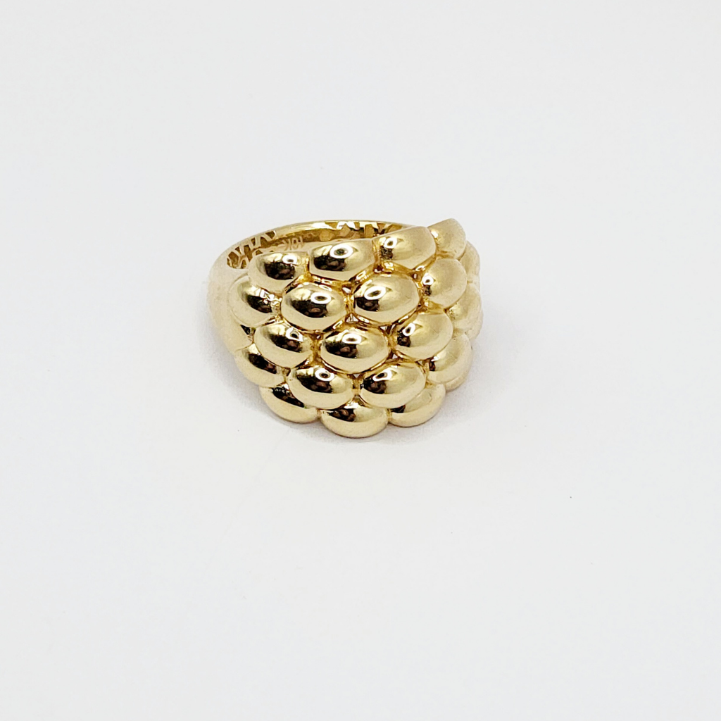 10K Anillo De Mujer - Diseño De Burbujas De Champán