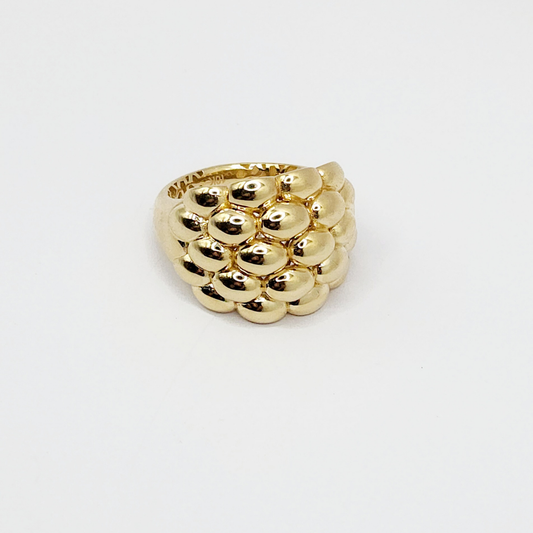 10K Anillo De Mujer - Diseño De Burbujas De Champán