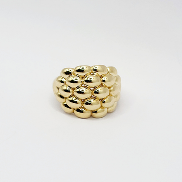 10K Anillo De Mujer - Diseño De Burbujas De Champán