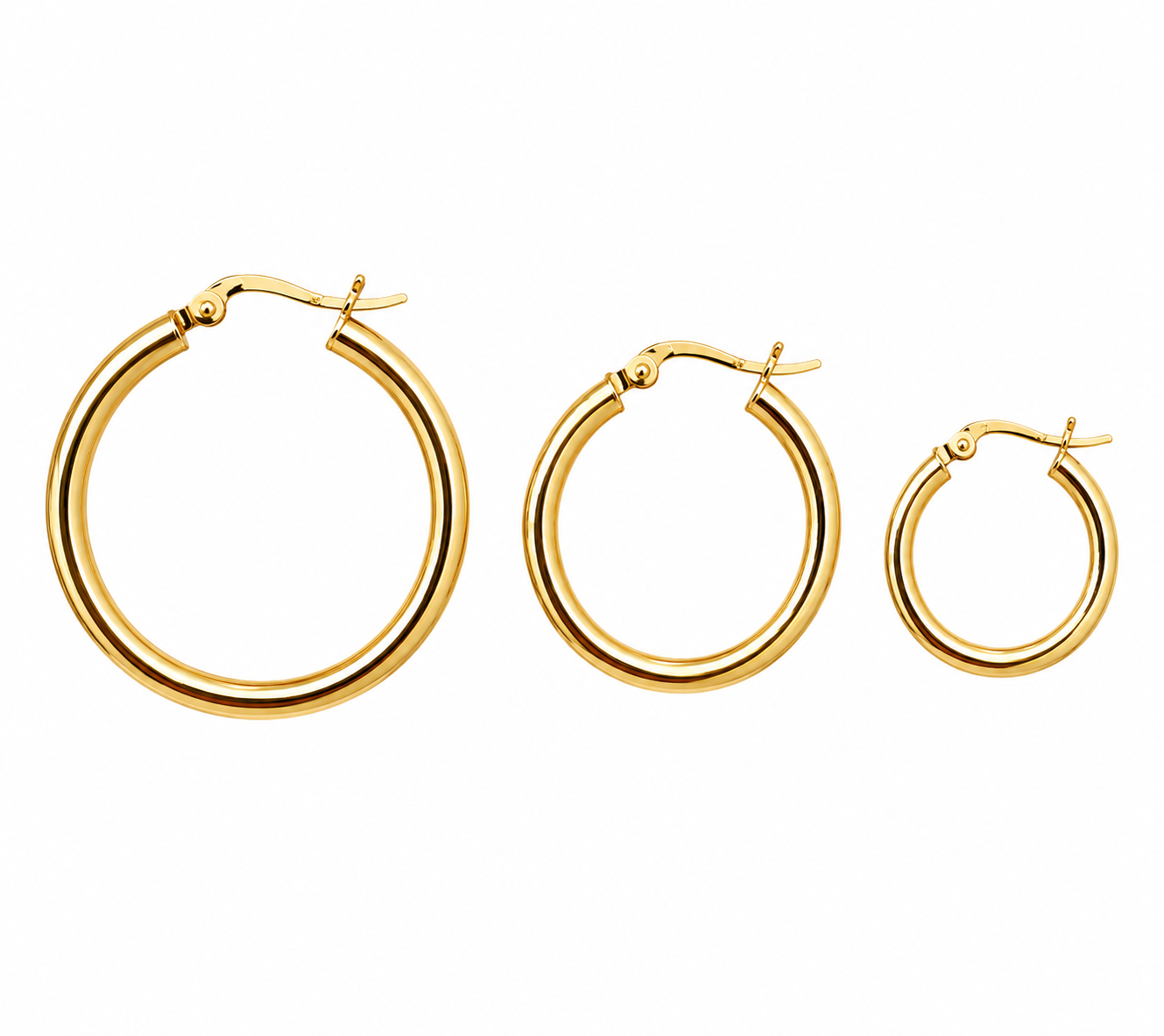 Argollas liza en trío 10 kt