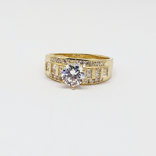 10K Anillo De Compromiso De Mujer - Diamante