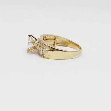 10K Anillo De Compromiso De Mujer - Diamante