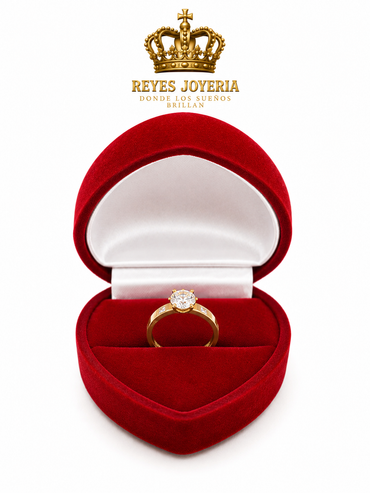 Anillo solitario 10 kt