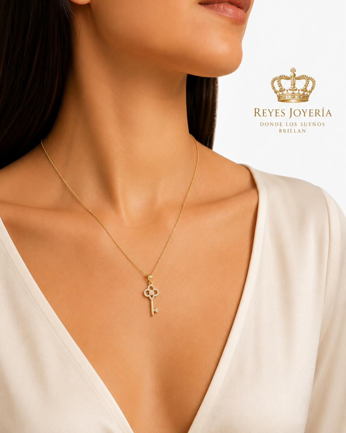 Dige de llave hermoso con piedra 10 kt