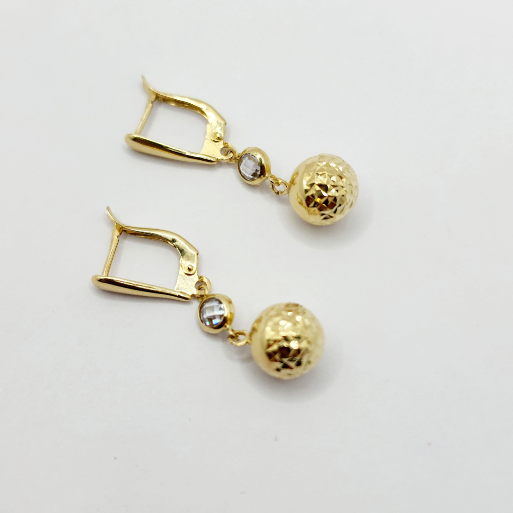 14K Aretes Colgantes