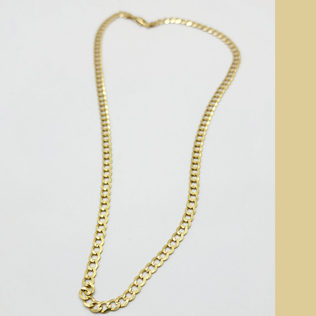 14K Cadena Corte De Brillo - 18x4ML