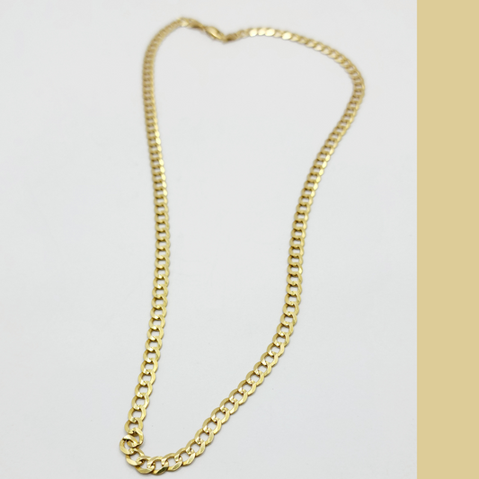 14K Cadena Corte De Brillo - 18x4ML