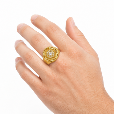 Anillo de hombre 10 kt Calado