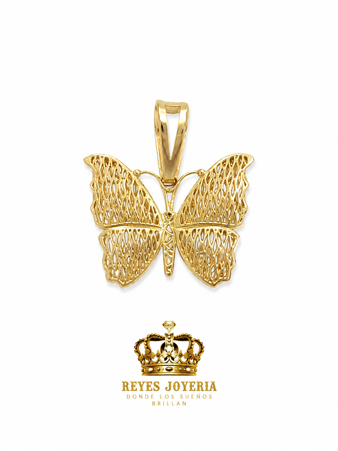 Dije de mariposa calado 14 kt