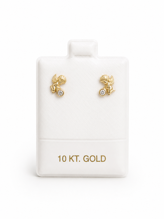Pendientes de niña de angel 10 kt