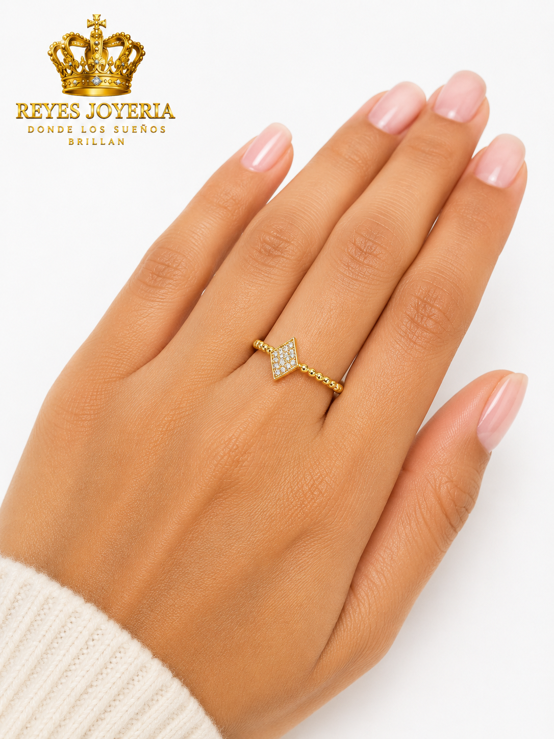 Anillo de mujer rombo 10 kt