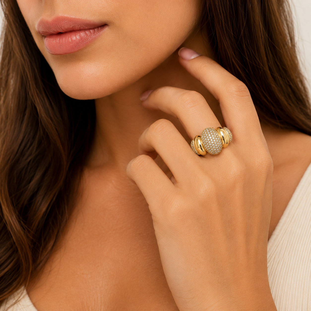 Anillo de mujer calado 10 kt