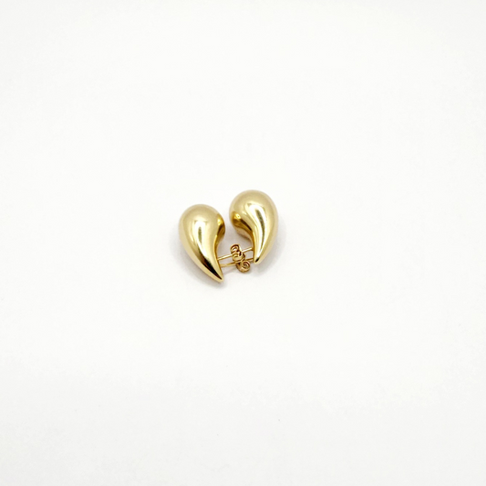 14K Aretes De Gotas Mediana