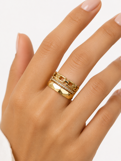 Anillo de mujer super hermoso 10 kt