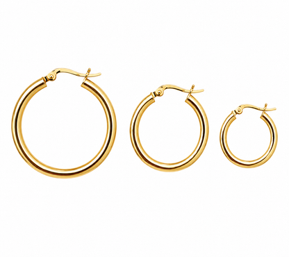 Argollas liza en trío 10 kt