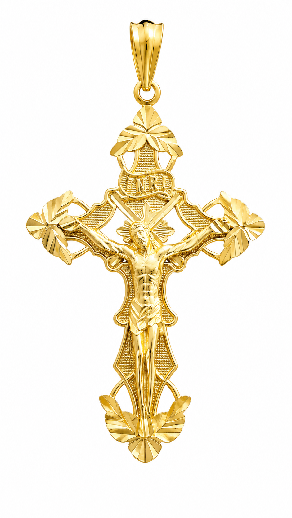 Dige de cruz 14 k sólido