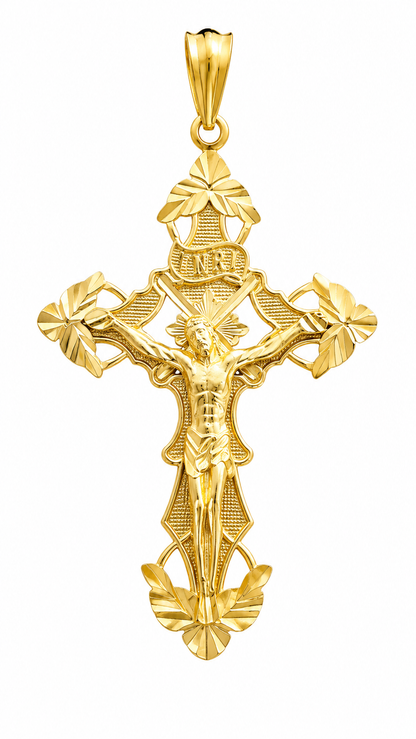 Dige de cruz 14 k sólido