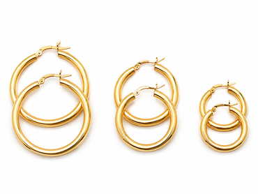 Argollas liza en trío 10 kt