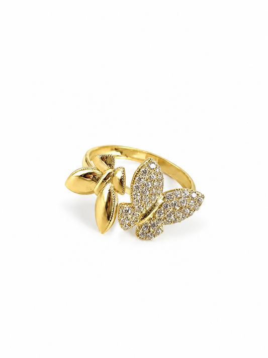 Anillo de mujer de mariposa 10 kt