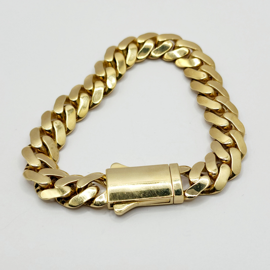 10K Brazalete De Hombre - Corte Cubano