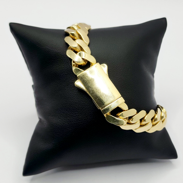 10K Brazalete De Hombre - Corte Cubano