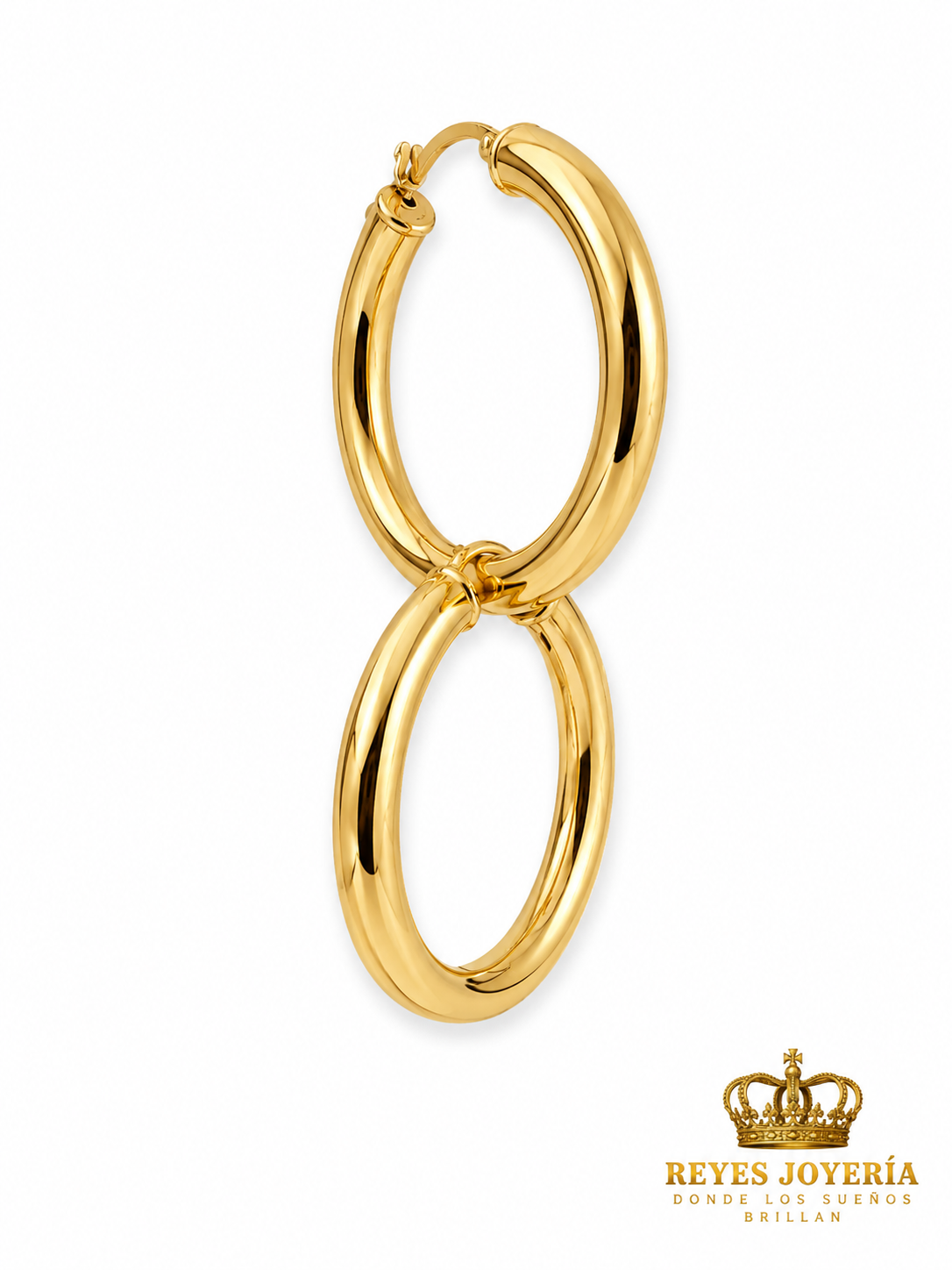 Argollas gorda liza 14 kt