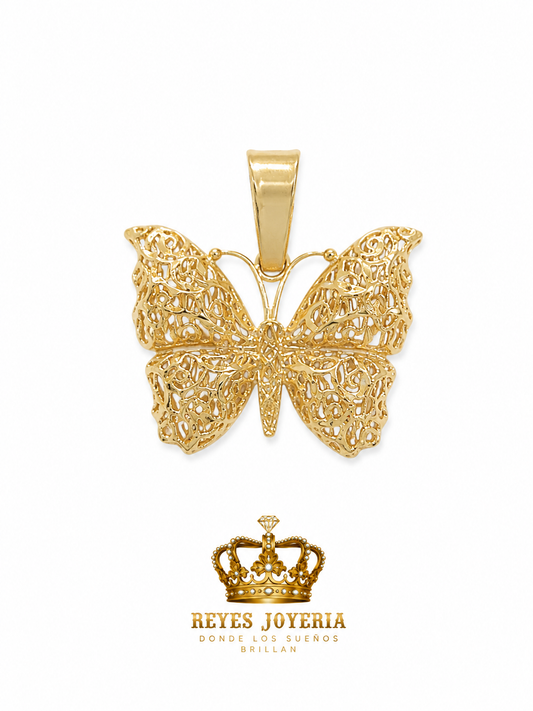 Dije de mariposa calado 14 kt