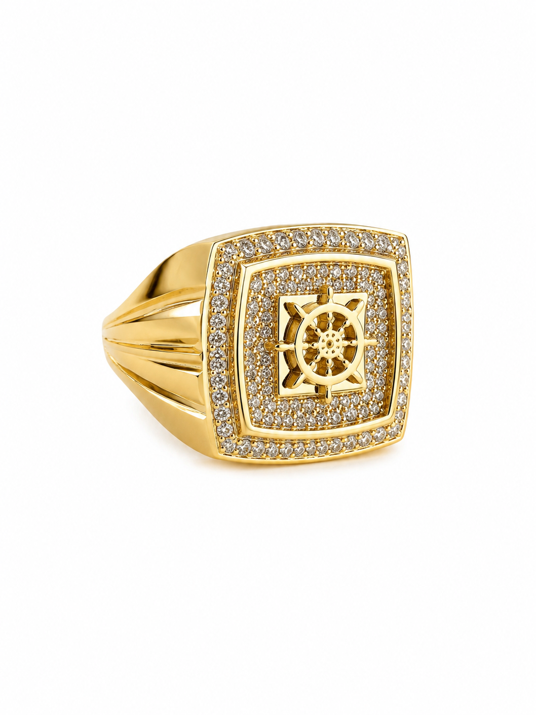 Anillo de hombre 10 kt con piedras hermosa