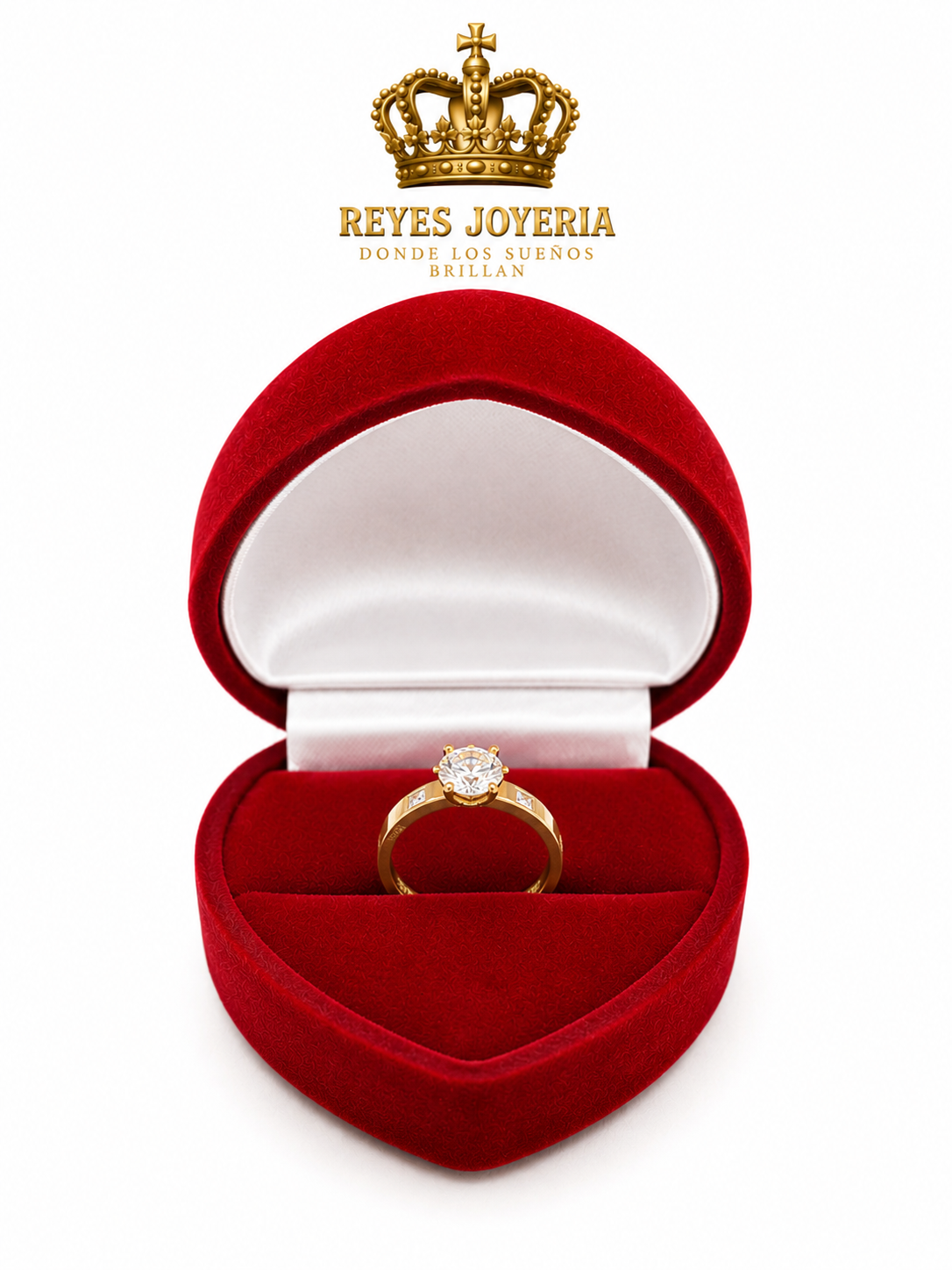 Anillo solitario 10 kt