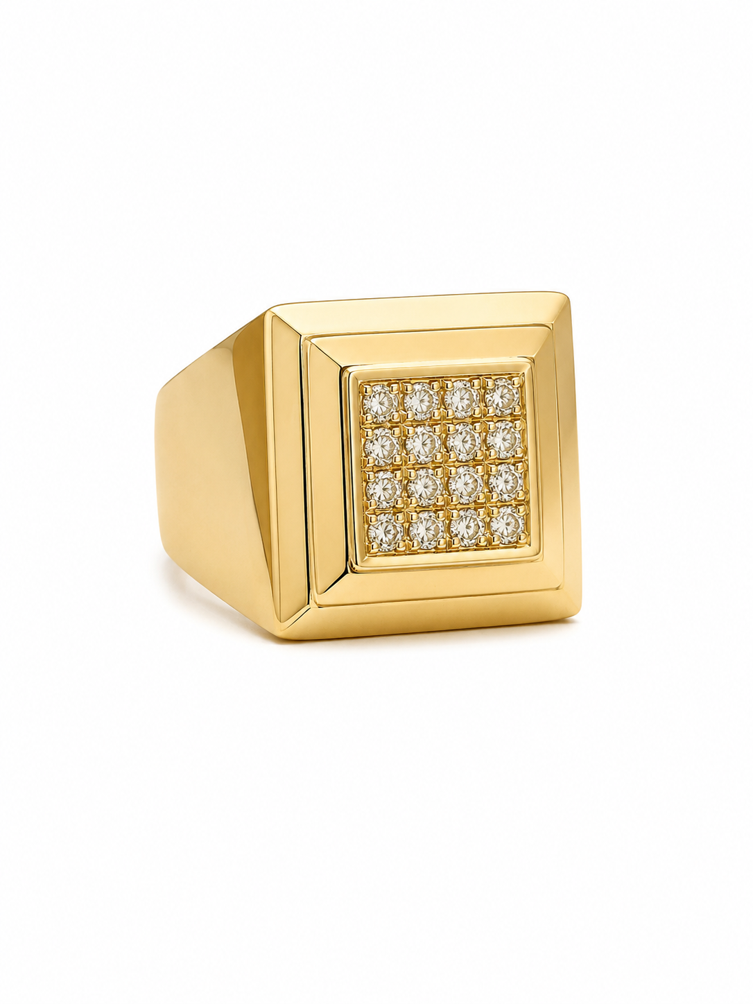 Anillo de hombre 10 kt cuadrado