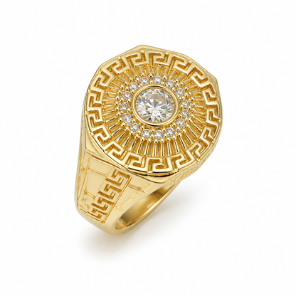 Anillo de hombre 10 kt Calado