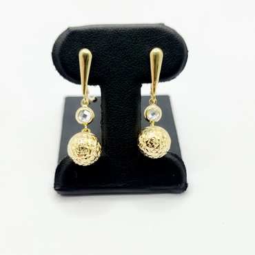 14K Aretes Colgantes