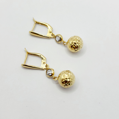14K Aretes Colgantes