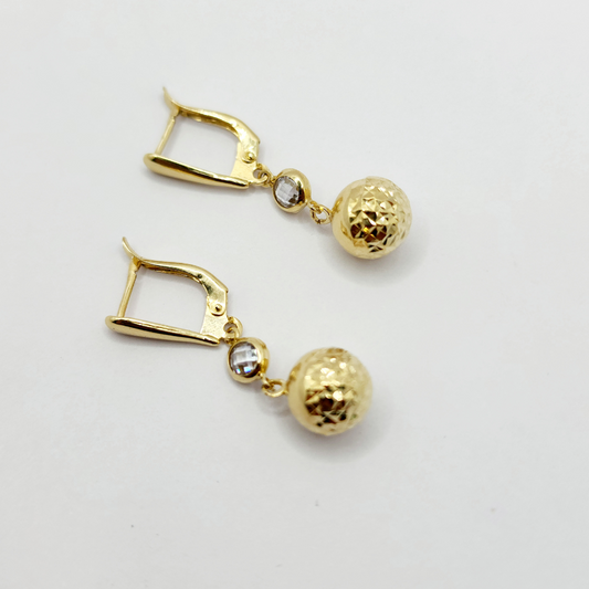 14K Aretes Colgantes