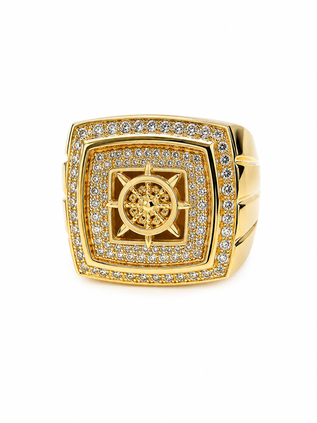 Anillo de hombre 10 kt con piedras hermosa