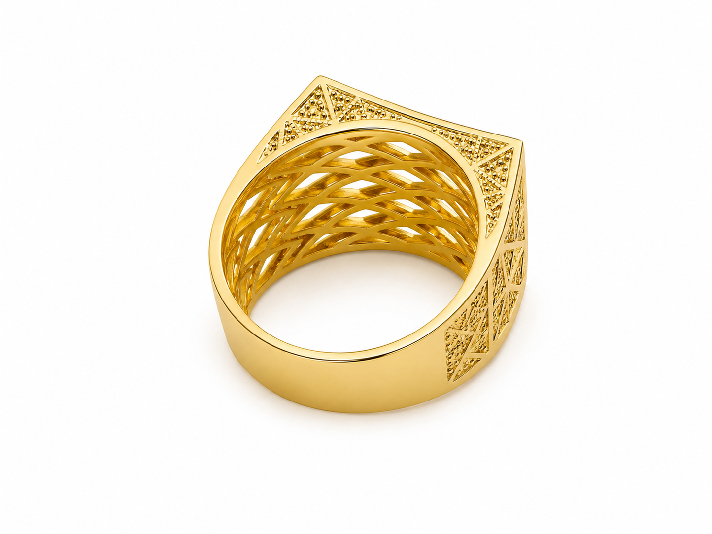 Anillo de hombre 10 kt con piedras