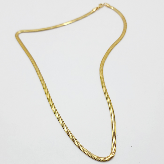 14K Cadena De Mujer - Espina De Pescado