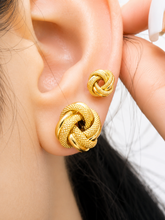 Set aretes de nudo 10 kt