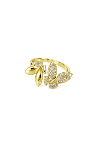 Anillo de mujer de mariposa 10 kt