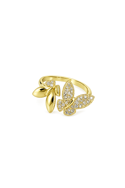 Anillo de mujer de mariposa 10 kt