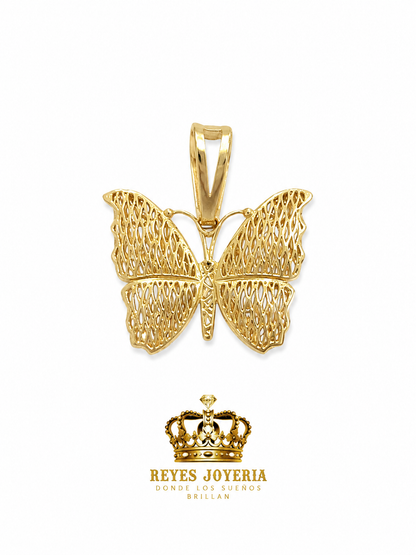 Dije de mariposa calado 14 kt