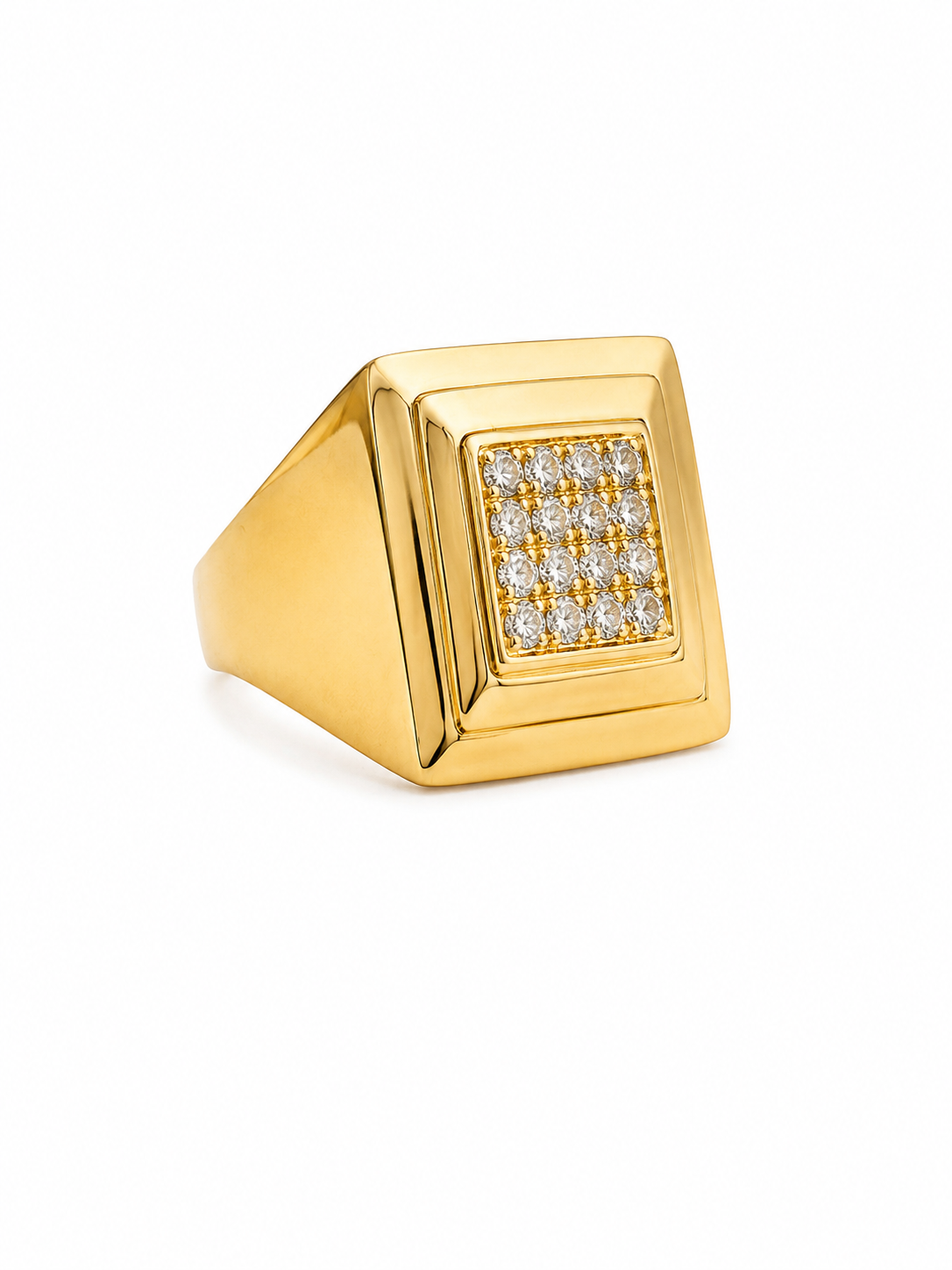 Anillo de hombre 10 kt cuadrado