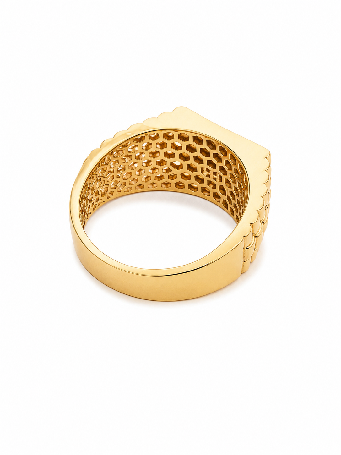 Anillo de hombre 10 kt con piedra negra