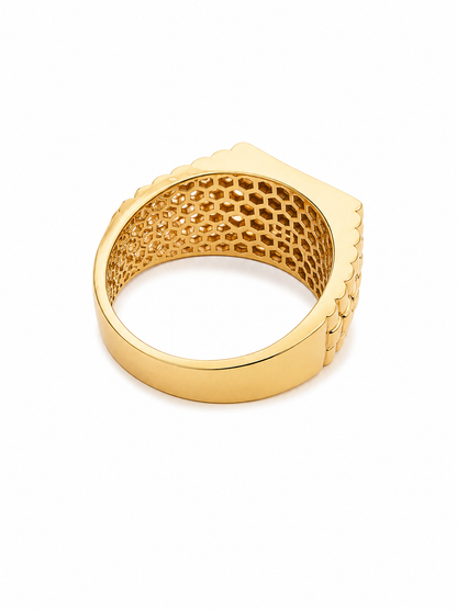 Anillo de hombre 10 kt con piedra negra