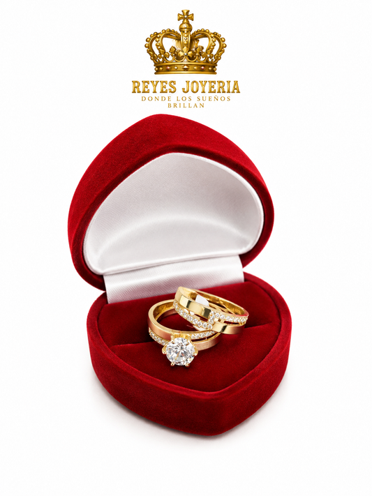 Anillo de compromiso bello 10 kt