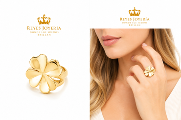 Anillo de mujer forma de Flores 10 kt